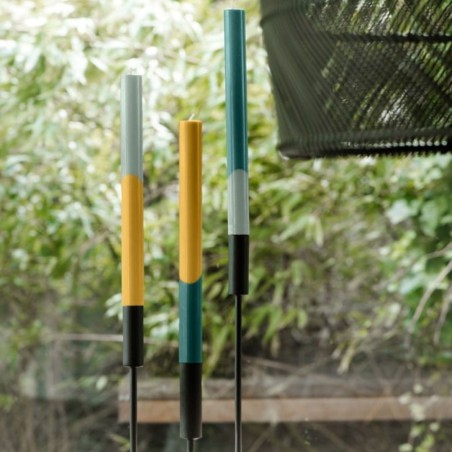 Set de 3 Diagonal Dinner Candles “Ocean Bloom” – Originalhome, Cire Végétale & Design