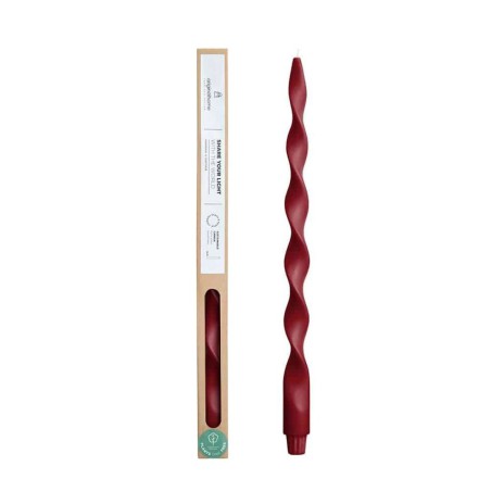 Big Lazy Spiral “Manggis 40 cm” – Bougie végétale artisanale Originalhome, épaisse spirale & couleur vive