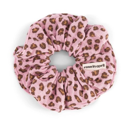 Chouchou Léopard Rose Bonbon