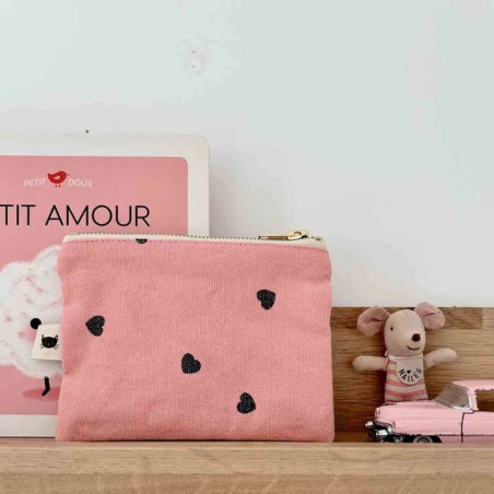 Porte‑monnaie Marie Rose in April – Coton OEKO‑TEX, compact et résistant | Lucie in the R