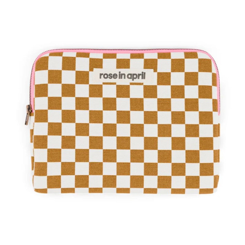 Housse tablette Anouk Rose in April – 20×28 cm coton OEKO‑TEX | Lucie in the R