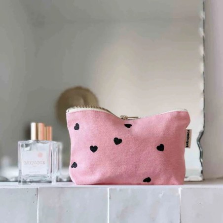 Trousse Sofia – Rose in April | Coton OEKO-TEX, motif léopard fun