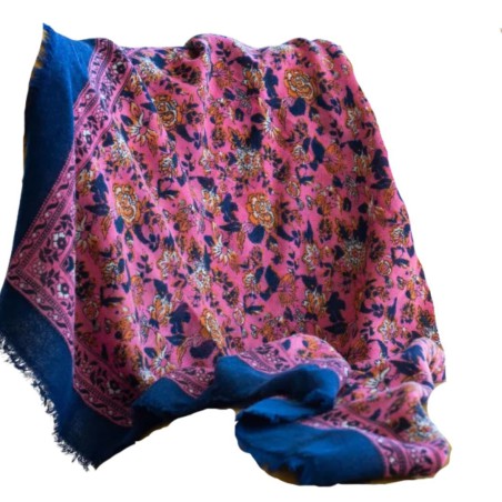 Foulard en laine Ouna – Bindi Atelier | Grand carré artisanal 100 % laine