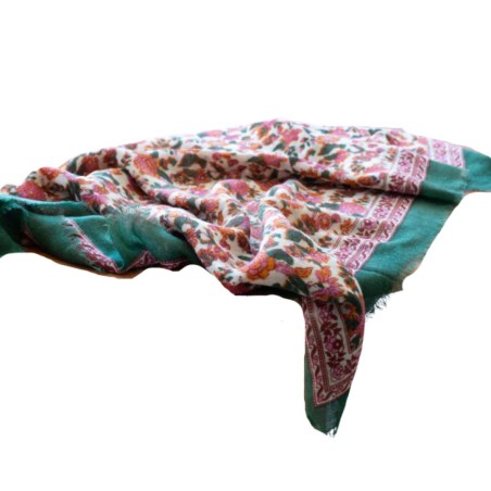 Foulard en laine Ouna – Bindi Atelier | Grand carré artisanal 100 % laine