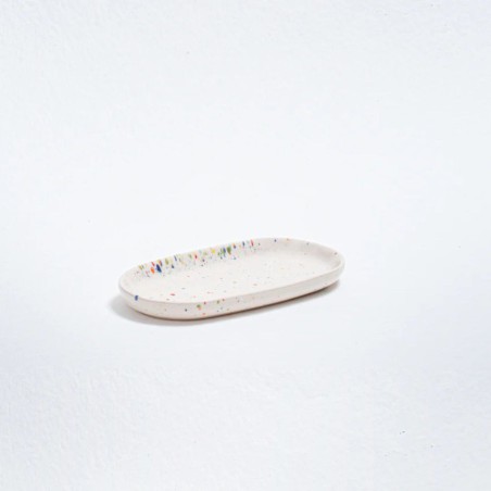 Set 4 pièces Espresso & Mini Plateaux Party – Egg Back Home, Grès Artisanal