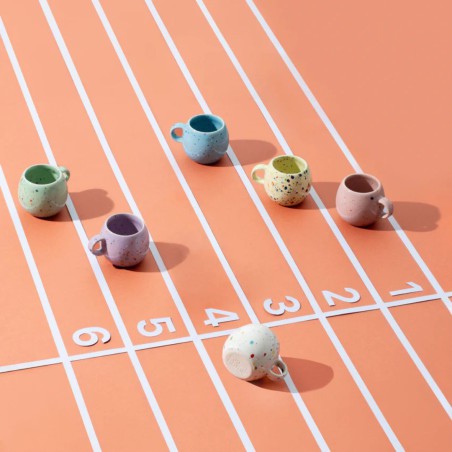 Set 6 Tasses Ball 90 ml – Mix Party – Egg Back Home (Grès)