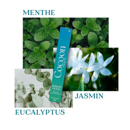 Roll-on Anti-Stress « Instant Détox » – Cocoon Paris | Menthe, Eucalyptus & Jasmin
