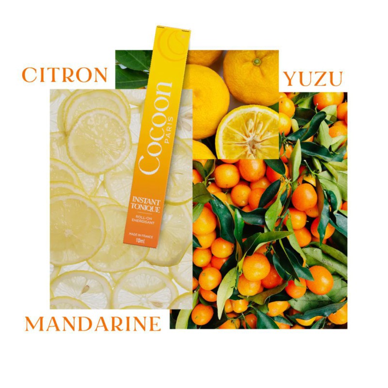 Roll-On Énergisant Instant Tonique – Cocoon Paris | Yuzu, Citron & Mandarine
