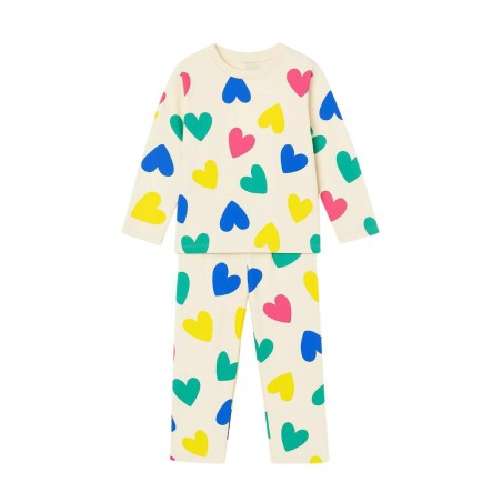 Pyjama coton bio gaufré carreaux orange – Certifié OEKO-TEX®, fabriqué au Portugal