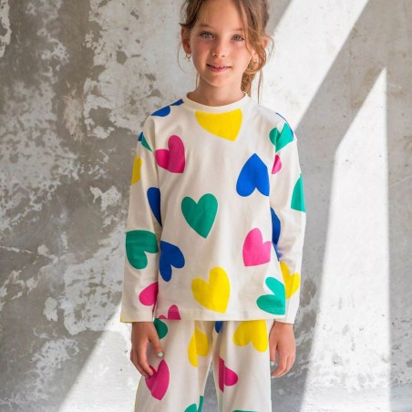 Pyjama coton bio gaufré carreaux orange – Certifié OEKO-TEX®, fabriqué au Portugal