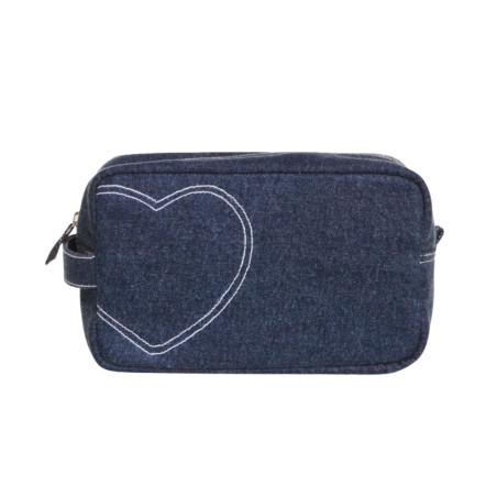 Trousse de Toilette Cœur Denim – émoi émoi | Accessoire robuste et stylé
