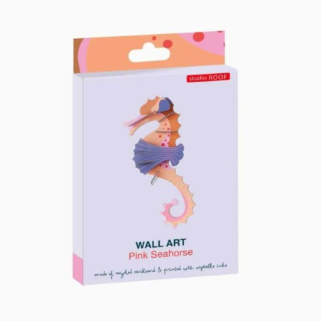 Pink Seahorse – Hippocampe déco 3D en carton recyclé | Studio ROOF