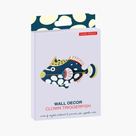 Clown Triggerfish – Poisson déco 3D en carton recyclé | Studio ROOF