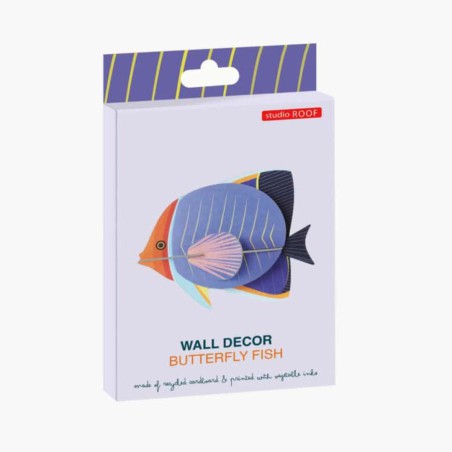 Butterflyfish – Poisson déco 3D en carton recyclé | Studio ROOF
