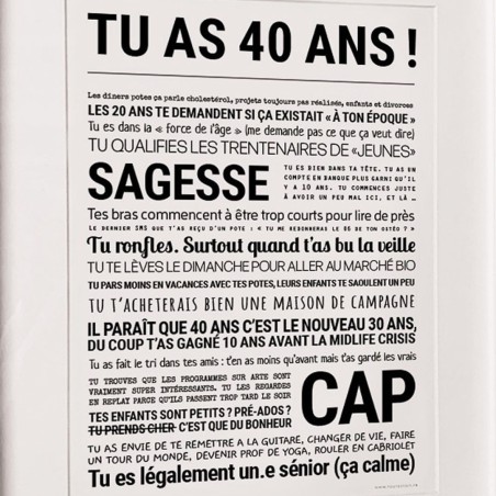 Affiche message – Tout est Dit (sans cadre) | déco murale originale