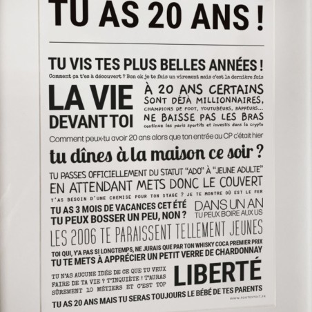 Affiche message – Tout est Dit (sans cadre) | déco murale originale