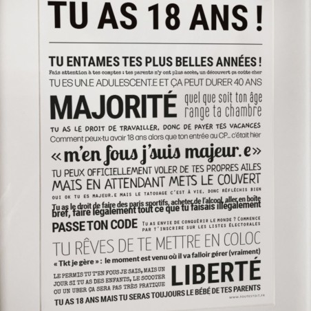 Affiche message – Tout est Dit (sans cadre) | déco murale originale
