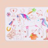 Mini Coloriage Réutilisable Poney Club – Set de table en silicone SuperPetit