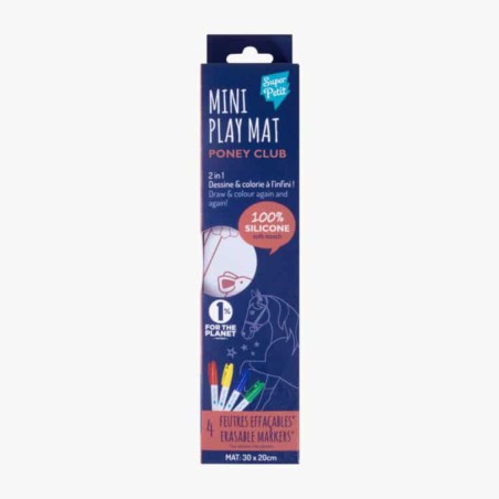Mini Coloriage Réutilisable Poney Club – Set de table en silicone SuperPetit