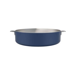 Sauteuse inox Cookut La Merveilleuse 28 cm – Bleu Myrtille  | Sans nickel, 4,5 L, tous feux + four 