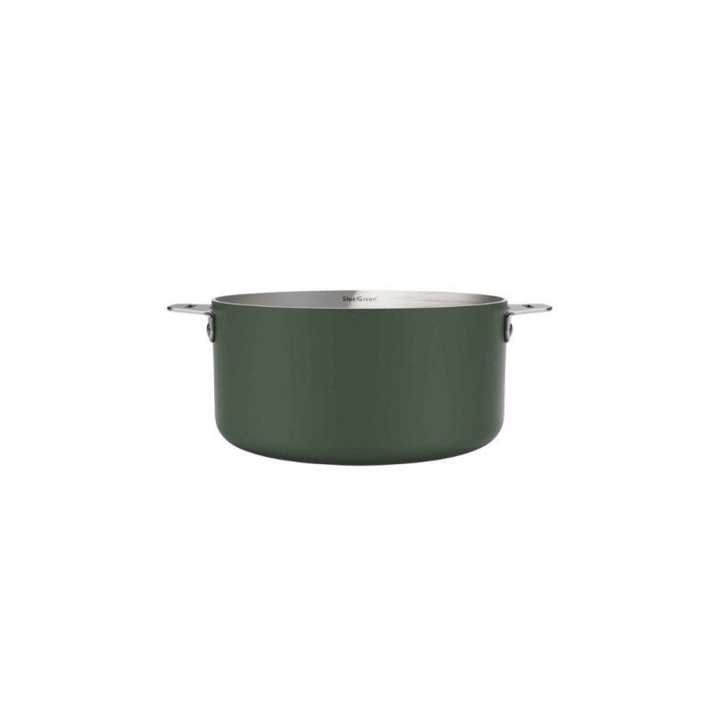 La Merveilleuse Cookut – Casserole inox sans nickel 20 cm – Vert Fougére | 3L, tous feux + four