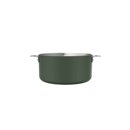 La Merveilleuse Cookut – Casserole inox sans nickel 20 cm – Vert Fougére | 3L, tous feux + four 