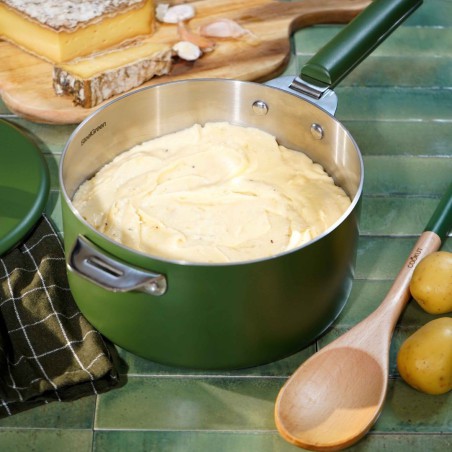 La Merveilleuse Cookut – Casserole inox sans nickel 20 cm – Vert Fougére | 3L, tous feux + four