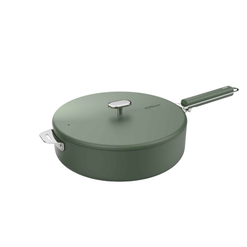 Sauteuse inox Cookut La Merveilleuse 28 cm – Vert Fougére  | Sans nickel, 4,5 L, tous feux + four 