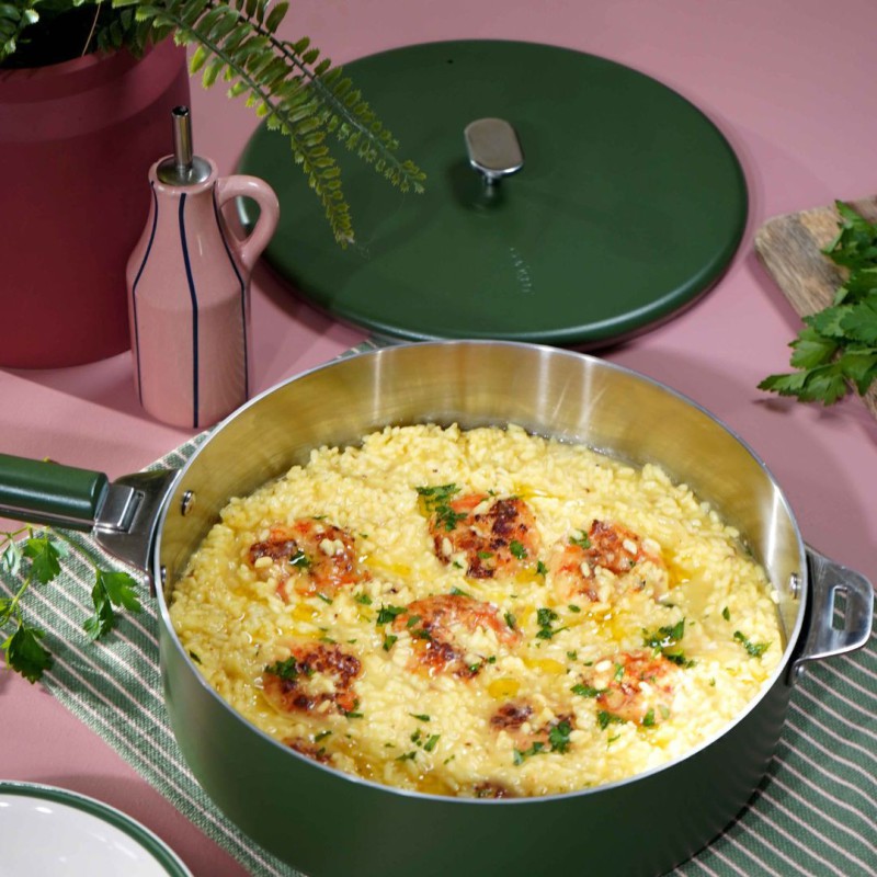 Couvercle 28 cm La Merveilleuse – Cookut – Vert Fougére | Pour sauteuse inox sans nickel