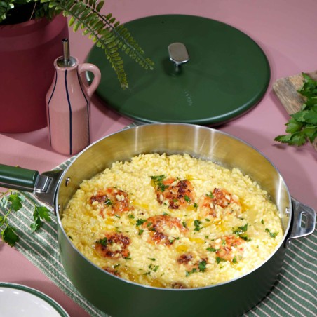 Couvercle 28 cm La Merveilleuse – Cookut – Vert Fougére | Pour sauteuse inox sans nickel