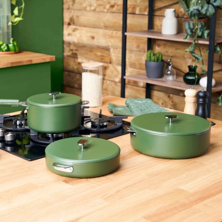 Couvercle 24 cm La Merveilleuse – Cookut – Vert Fougére | Pour poêle inox sans nickel