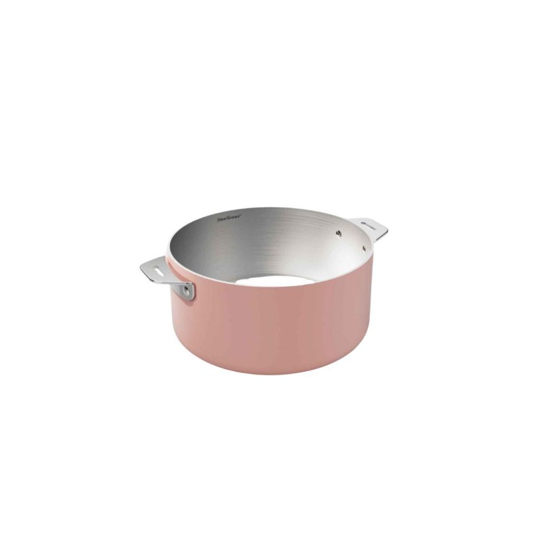 La Merveilleuse Cookut – Casserole inox sans nickel 20 cm – Rose Guimauve | 3L, tous feux + four
