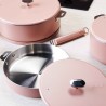 La Merveilleuse Cookut – Casserole inox sans nickel 20 cm – Rose Guimauve | 3L, tous feux + four