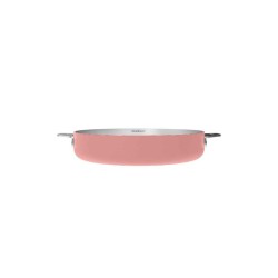 Poêle inox Cookut La Merveilleuse 24 cm – Rose Guimauve | Sans nickel, tous feux, 2 L 