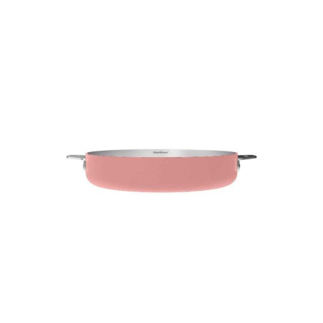 Poêle inox Cookut La Merveilleuse 24 cm – Rose Guimauve | Sans nickel, tous feux, 2 L 