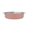 Sauteuse inox Cookut La Merveilleuse 28 cm – Rose Guimauve  | Sans nickel, 4,5 L, tous feux + four 