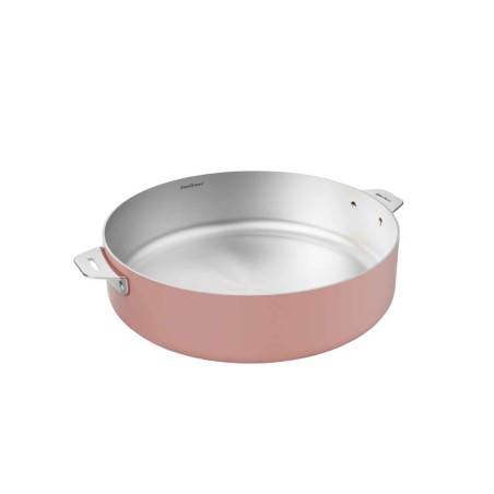 Sauteuse inox Cookut La Merveilleuse 28 cm – Rose Guimauve  | Sans nickel, 4,5 L, tous feux + four 