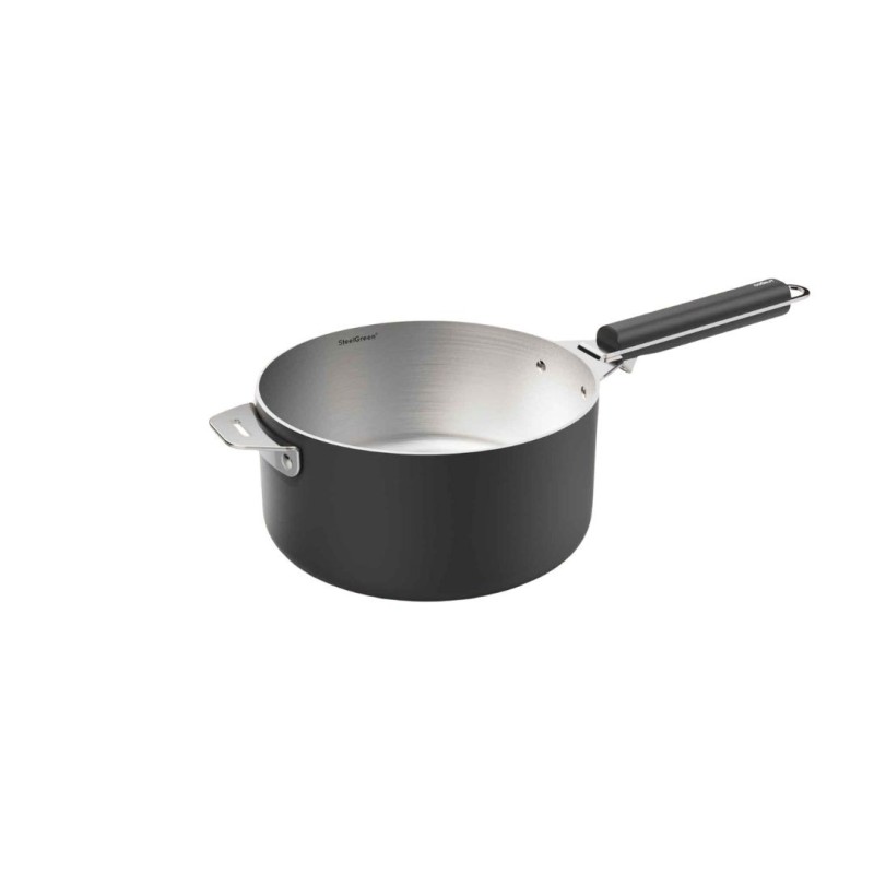 La Merveilleuse Cookut – Casserole inox sans nickel 20 cm – Noir Graphite | 3L, tous feux + four