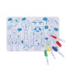 Mini Coloriage Réutilisable Robot – Set de table en silicone SuperPetit
