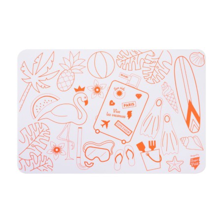 Mini Coloriage Réutilisable Florida Paradise – Set de table en silicone SuperPetit