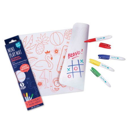 Mini Coloriage Réutilisable Florida Paradise – Set de table en silicone SuperPetit