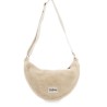 Sac banane Andrea teddy beige – Hindbag, forme demi-lune pratique et élégante