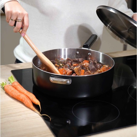 Poignée amovible Cookut – inox – Noir Graphite | Pour casseroles & poêles La Merveilleuse