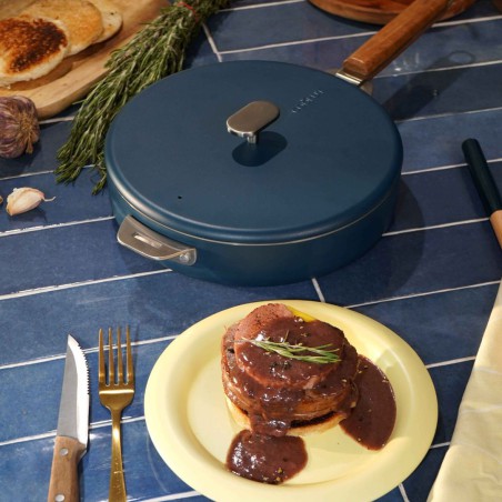 Poignée amovible Cookut – inox – Bois Acacia | Pour casseroles & poêles La Merveilleuse