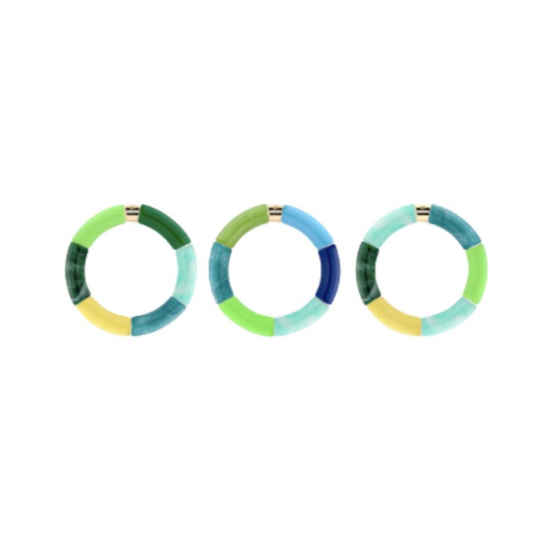 Bracelet Pipoca – Bijou résine ou acrylique & acier doré à l\'or fin – Parabaya