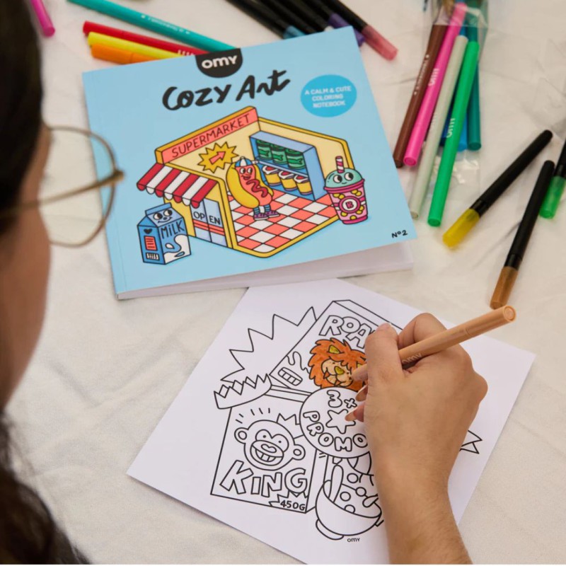 Livre à colorier Cozy Art – OMY | moments cocooning & créatif