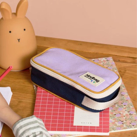 Trousse Max Tricolore Lilas – Trousse enfant & ado | Hindbag