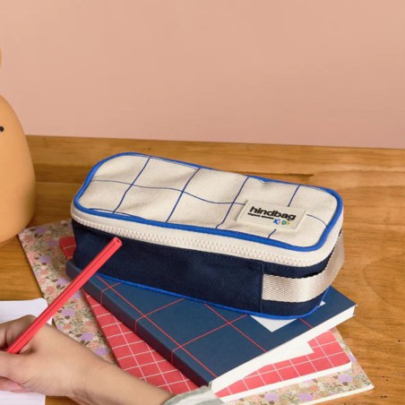Trousse Max Tricolore Carreaux – Trousse enfant & ado | Hindbag