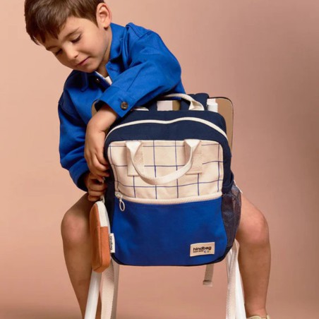 Sac à dos Arthur Tricolore Carreaux– Sac scolaire & lifestyle | Hindbag