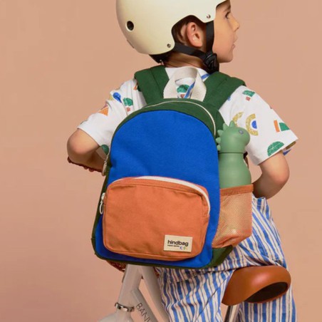 Sac à dos Romy Tricolore Bleu électrique Sienne – Sac scolaire & lifestyle | Hindbag